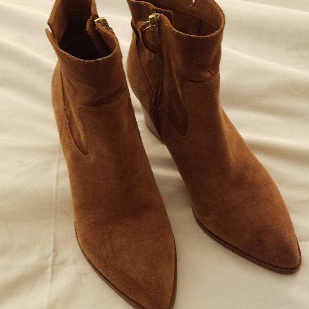 Franco Sarto Suede Booties Size 7